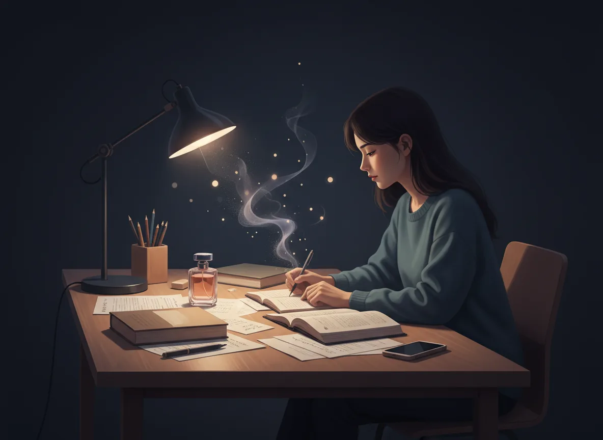 Slide Perfumes para Quem Estuda Sozinho até Tarde da Noite: Sua Companhia Silenciosa e Âncora Olfativa para a Mente